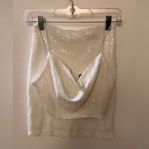 B. Smart White Sequin Two piece